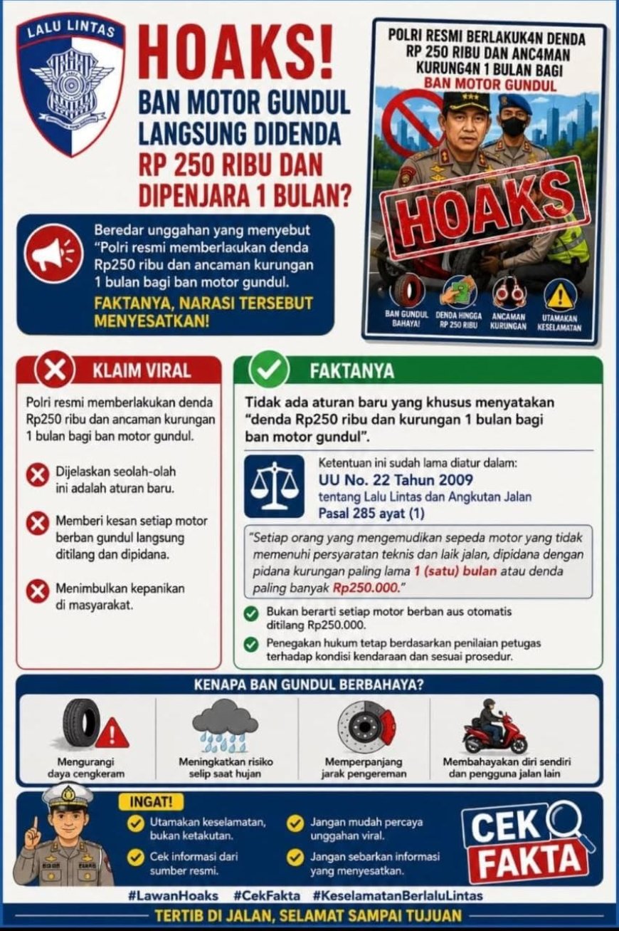 Korlantas Polri Ajak Masyarakat Verifikasi Informasi Sebelum Mempercayainya